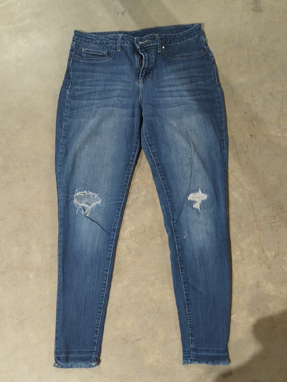 Faded Glory Blue Distressed Skinny Jeans